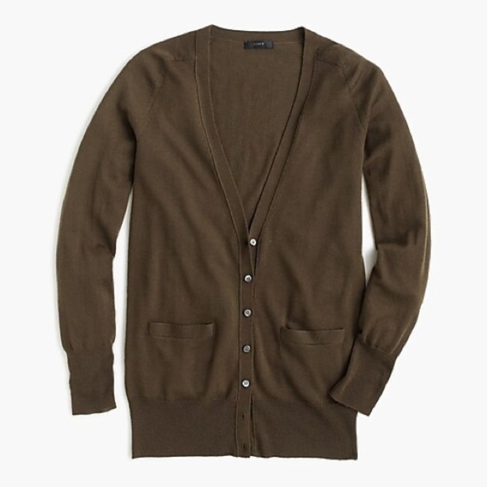 J. Crew Cocoon Merino Wool Long Cardigan Sweater